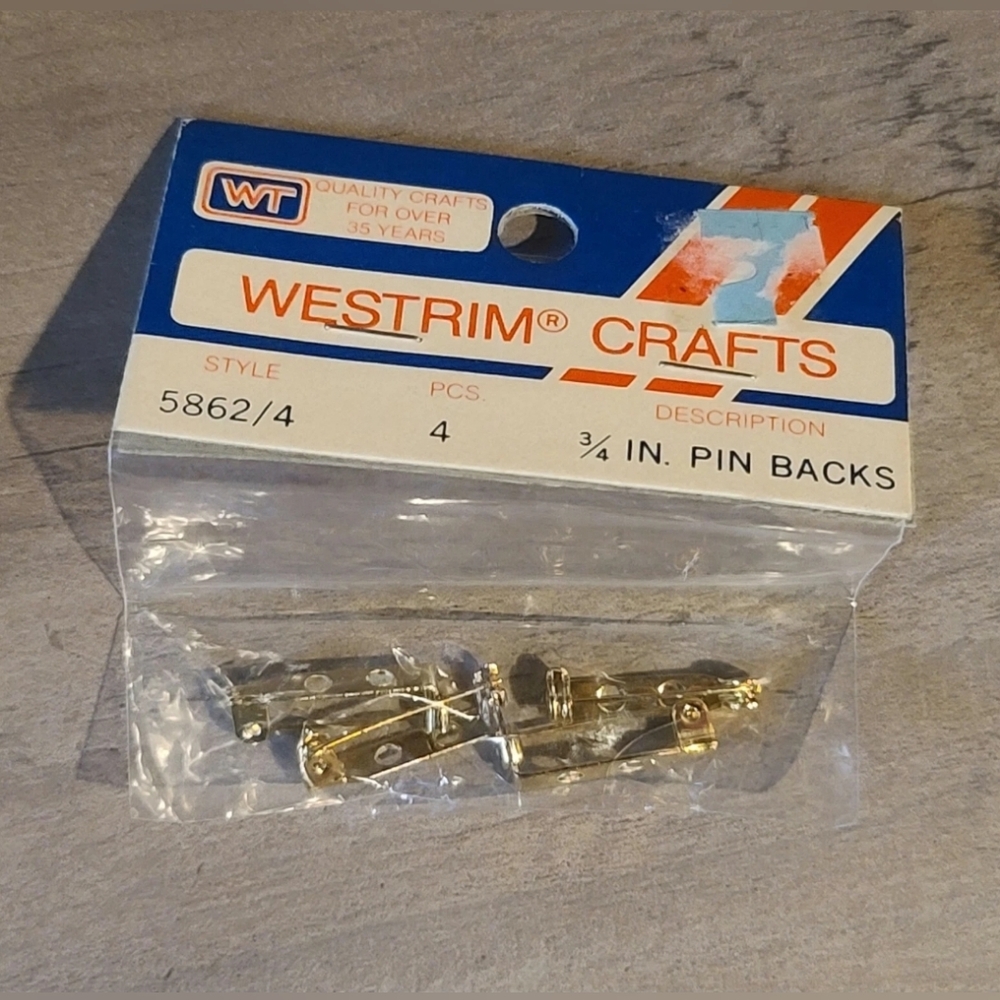 PIN BACKS WESTRIM CRAFTS PIN BACKS 3/4 In. 4PCS. STYLE 5862/4